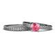 1 - Janina 0.87 ct Classic Pink Tourmaline (6.50 mm) Solitaire Bridal Set Ring  