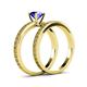 5 - Janina Classic Tanzanite Solitaire Bridal Set Ring 