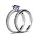 5 - Janina Classic Iolite Solitaire Bridal Set Ring 