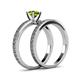 5 - Janina Classic Peridot Solitaire Bridal Set Ring 