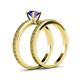 5 - Janina Classic Iolite Solitaire Bridal Set Ring 