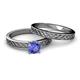 4 - Maren Classic Tanzanite Solitaire Bridal Set Ring 