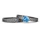 1 - Maren Classic Blue Topaz Solitaire Bridal Set Ring 