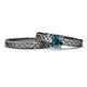 1 - Maren Classic Blue Diamond Solitaire Bridal Set Ring 