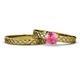 1 - Maren Classic Pink Tourmaline Solitaire Bridal Set Ring 