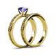 5 - Maren Classic Tanzanite Solitaire Bridal Set Ring 