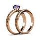 5 - Maren Classic Iolite Solitaire Bridal Set Ring 