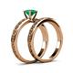 5 - Maren Classic Emerald Solitaire Bridal Set Ring 