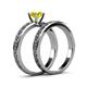5 - Maren Classic Yellow Diamond Solitaire Bridal Set Ring 