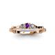 3 - Twyla Diamond and Amethyst Three Stone Ring 