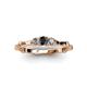 3 - Twyla Black and White Diamond Three Stone Ring 