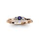 3 - Twyla Diamond and Blue Sapphire Three Stone Ring 