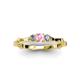 3 - Twyla Diamond and Pink Tourmaline Three Stone Ring 