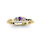 3 - Twyla Diamond and Amethyst Three Stone Ring 