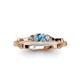 3 - Twyla Diamond and Blue Topaz Three Stone Ring 
