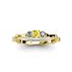 3 - Twyla Diamond and Yellow Sapphire Three Stone Ring 