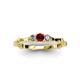 3 - Twyla Diamond and Ruby Three Stone Ring 