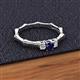 2 - Twyla Diamond and Blue Sapphire Three Stone Ring 