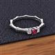 2 - Twyla Diamond and Ruby Three Stone Ring 