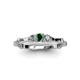 3 - Twyla Diamond and Emerald Three Stone Ring 