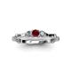 3 - Twyla Diamond and Ruby Three Stone Ring 