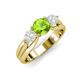 3 - Alyssa Peridot and White Sapphire Three Stone Engagement Ring 