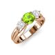 3 - Alyssa Peridot and White Sapphire Three Stone Engagement Ring 