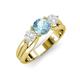 3 - Alyssa Aquamarine and White Sapphire Three Stone Engagement Ring 