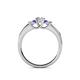 4 - Jamille Diamond and Tanzanite Three Stone Engagement Ring 