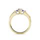 4 - Jamille Diamond and Tanzanite Three Stone Engagement Ring 