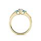 4 - Jamille Diamond and London Blue Topaz Three Stone Engagement Ring 