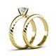 5 - Eudora Classic Diamond Solitaire Bridal Set Ring 