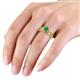 6 - Florie Classic Emerald Solitaire Bridal Set Ring 