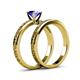 5 - Cael Classic Tanzanite Solitaire Bridal Set Ring 