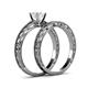 5 - Rachel Classic White Sapphire Solitaire Bridal Set Ring 