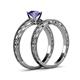 5 - Rachel Classic Iolite Solitaire Bridal Set Ring 