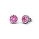 1 - Bernice Pink Sapphire Stud Earrings 