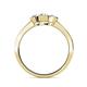 4 - Irina Diamond and Iolite Three Stone Engagement Ring 