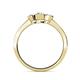 4 - Irina Diamond and Smoky Quartz Three Stone Engagement Ring 