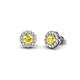 1 - Bernice Yellow Sapphire and Diamond Stud Earrings 