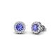 1 - Bernice Tanzanite and Diamond Stud Earrings 