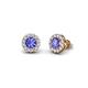 1 - Bernice Tanzanite and Diamond Stud Earrings 