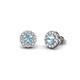 1 - Bernice Aquamarine and Diamond Stud Earrings 