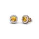 1 - Bernice Citrine and Diamond Stud Earrings 