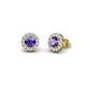 1 - Bernice Iolite and Diamond Stud Earrings 