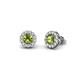 1 - Bernice Peridot and Diamond Stud Earrings 