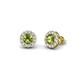 1 - Bernice Peridot and Diamond Stud Earrings 