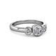 3 - Avrit Diamond Three Stone Engagement Ring 