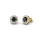 1 - Bernice Black and White Diamond Stud Earrings 