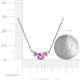 4 - Raia Pink Sapphire and Diamond Three Stone Pendant 